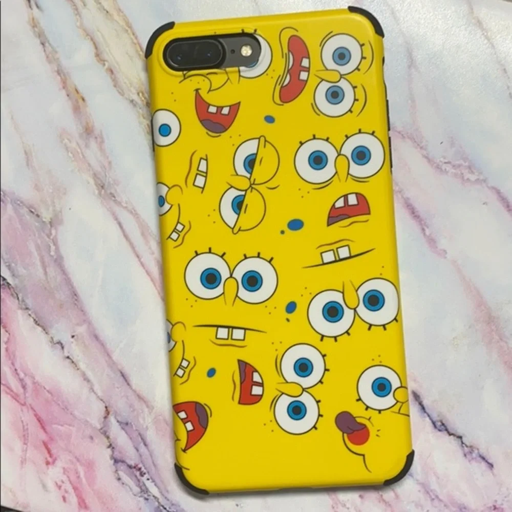Cartoon Spongebob Soft Case Cover For iPhone 7+